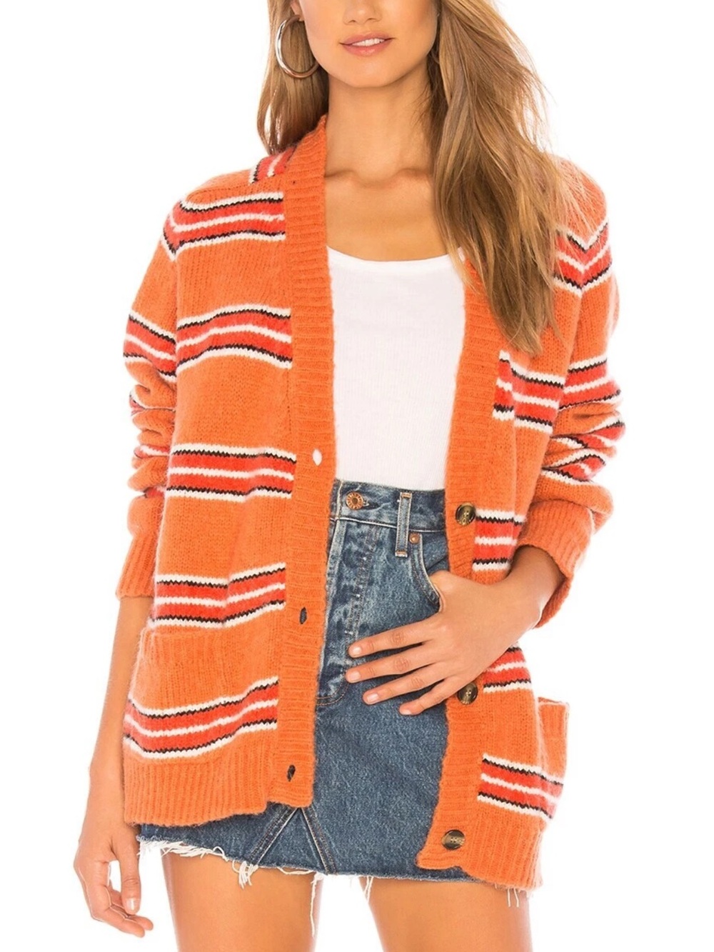 For Love & Lemons Charlie Striped Cardigan